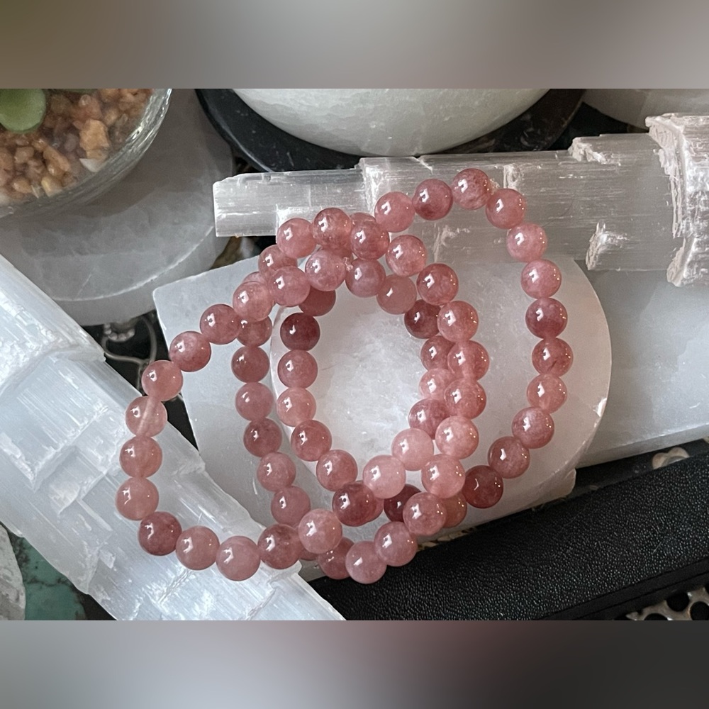 Moonstone 8mm Crystal Stone Bracelet 7” Handmade by Annabellesgemz
